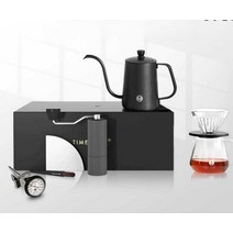 핸드드립세트 홈카페 올인원 캠핑 여행용 내리는도구, LiziC3기프트박스-디럭스에디션매트화이트