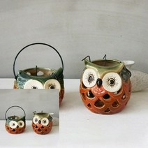 손잡이 부엉이 캔들 2size, 대