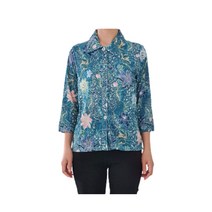 예라온 할머니 엄마 중년 시원한 7부 카라 꽃 티셔츠 블라우스