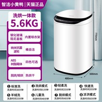 탈수기 미니 건조기 세탁기 소형 가정용 완전 자동 기숙사 임대 세탁 및 건조 올인원, 5. 56백색 세척 및 건조 일체형 + 블루라이트 항균