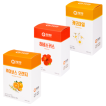 쿠우쿠우 히비스커스 캐모마일 루이보스 노카페인허브티 허브차 노카페인 항산화작용 감기예방 디톡스 디톡스차, 히비+카모마일+루이보스오렌지