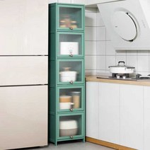 싱크대틈새장 수납장 냄비보관 주방 좁은공간 다용도 캐비닛 다단 선반, 01 플립도어 그린 3단 너비 30