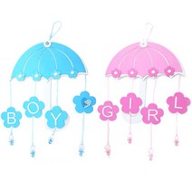 돌잔치 이벤트 행사 아기방 돌상 장식 소품 파티 장식 용품 아가방 꾸미기 BABY PARTY 양면 우산 49cm 2색 택1, 블루