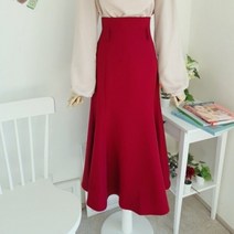브이와이 여자 치마 고무줄 3컬러 캐쥬얼 인어공주 치마