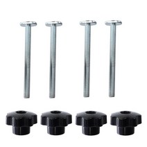 4 세트 M8 T 나사 및 플라스틱 손잡이 너트 슬롯 M8x100mm T-슬라이더 볼트 엄지 포함 T-트랙 클램프 손 도구