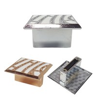 가구손잡이 싱크대손잡이 서랍장_리프사각 2구 32P, 크롬(32P)