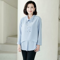 T56084 헤이그 이중 카라블라우스엄마옷