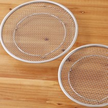 스텐 원형 굽채반 과일 채소 받침대 튀김망 건조망 물빠짐 둥근 채망 소쿠리 (기본 2size), 대 (22.4cm)