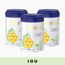 일루마분유 2단계 900g 3통 프리미엄 배앓이 신생아 유아성장기 단백질 아기건강, 일루마 2단계 분유 900g 3통