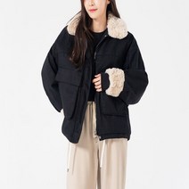 하프핏 따뜻 숏 러블리 페미닌 데이트 겨울 여성 패딩