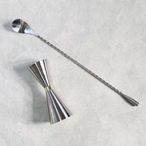 스텐레스 304 칵테일 하이볼 지거 30/45ml + 바스푼 세트, 베이직 지거 30/45 + 바스푼