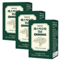 매스틱오일 사용 매스틱 오일 100% 캡슐 식물성오일 메스틱 마스틱 MASTIC OIL, 3개, 90정