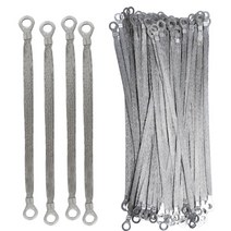 편조선 편조 케이블 구리 피복 접지선 본딩 트레이 전도성 와이어 접지 범퍼, 2.5 구리피복 내경8mm길이20cm100개