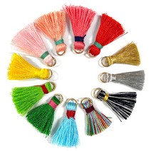 (주)아트인 컬러 미니 고리 태슬(10개), 초록