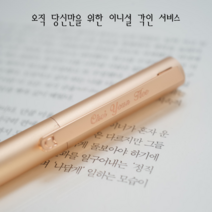 샤오미 화이트 메탈 고급 볼펜 각인 학생 생일 기념일 선물 포장, 메탈(골드)