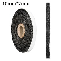 블랙 스토브 로프 자기 접착제 유리 섬유 벽난로 도어 씰링 커튼 교체 가스켓 Tape10/15mm 너비 2m 길이, [03] 10mmx2mm, 03 10mmx2mm