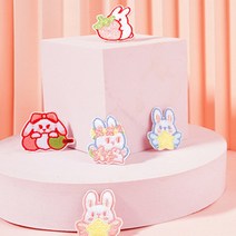 KPG 자수 와펜 세트 열 접착 스티커 옷 수선 리폼 제작 토끼 우주 캐릭터 푸드 동물, 01. 토끼 와펜 7종 세트