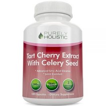타르트 체리 추출물 캡슐 1 000mg - 50% 더 많은 180 캡슐 3개월 분량 및 셀러리 씨앗 파우더와 혼합 고급 요산 클렌징 관절 지원을 위한 강력한 항산화 물질 2094