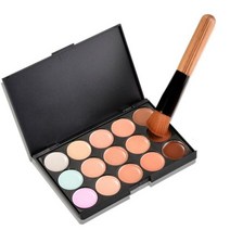 위장크림 수염자국컨실러 내추럴완벽커버 저자극 피부보호 군인선물 팝필 15컬러 파운데이션 카무플라주 팔레트, 01 및 브러시 2개