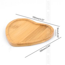 WITUSE 대나무 둥근 사각형 그릇 접시 다육 식물 냄비 트레이 기본 스탠더 정원 장식 홈 공예 12 유형 판매, 10 heart