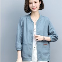 besteffie 중년여성 여름 자켓 7부소매 집업 점퍼 자외선차단 빅사이즈 루즈핏 아우터 엄마 할머니 40-60대 A66