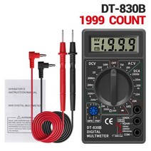 접지테스터기 멀티 테스터기 휴대용 DT830B 디지털 미터 AC/DC LCD 미니 전압계 전류계 옴 테스터 750/1000V 프로브가 있는 높은 안전 125143, Digital Multimeter, Digital Multimeter