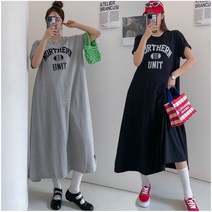렛잇샤인 빅사이즈 박스핏 유앤 홈웨어 여행 데일리룩 훌 롱원피스