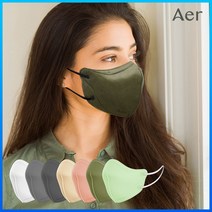 아에르 KF94 어드밴스드 V 숨쉬기 편한 새부리형 4겹 마스크 10매, L, 블랙