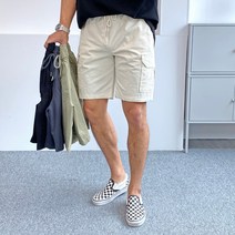 간빠레 에코 바이오 밴딩 스판 면 카고 반바지