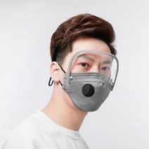 고글 달린 방역 마스크 골프칠때 햇빛 자외선 가리개, 블랙