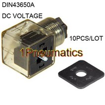 10 개몫 din 43650-a 밸브 솔레노이드 코일 커넥터 용 라인 소켓 플러그 din43650a led 표시기 dc 볼트, dc24v, 화이트 클리어