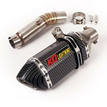 오토바이 배기 시스템 중간 링크 파이프 슬립 51mm 머플러 팁 스테인레스 혼다 CB500F 2013-2019, 4D