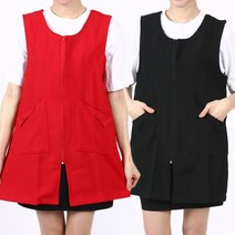 웰컴가운 AE283 도톰한 지퍼형 원피스 앞치마 식당 단체 다용도 주방, AE283_검정_L