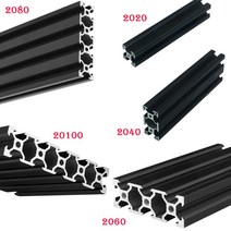 레이저조각기 레이저커팅기 2020 2040 2060 2080 20100 슬롯 알루미늄 EU 표준 양극산화 F CNC 3D 프린터 1 개, 62.450mm - 2060 T-Slot, 62.450mm - 2060 T-Slot