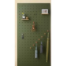 벽걸이타공판 정리함 수납 보드 랙 다용도 인테리어, 상세 페이지 참고, 가로60cm세로120cm 그린
