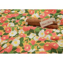 동백꽃 원단 면 천 린넨 꽁 무늬 파우치 천 마스크 만들기 식물 과일 제주 동백 100좌좌 제주 동백 17.7 43.3 45 110