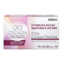 Sato Q10 & 콜라겐 펩타이드 25.4ml 10온스, 1개