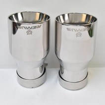 배기튜닝 자동차머플러 스팅어튜닝 머플러팁 가변배기 소리박 배기튜닝 자동차 배기 테일 파이프 밝은 스테인레스, 60-76mm