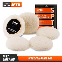 자동차광택기 소형광택기 1pc spta 123567 인치 헤비 컷 울 폴리싱 daro 폴리셔 왁싱을위한 호주 양 버핑 패드, 3인치, 1개