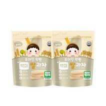 떡뻥 유기농 백미 쌀과자 30g x 2봉 유치원 간식