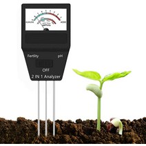 PH측정기 수분 산소 농도 2 in 1 토양 비옥 정원 농장 잔디 야외 및 실내 용 3 개의 바늘이있는 다기능 테스터, 단일옵션