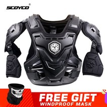 scoyco 오토바이 갑옷 ce motocross chest back moto 159, m, 협력사, am07 검은 갑옷