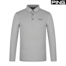 핑 핑(PING) 골프웨어 그린 남성 잔조직 카라 긴팔 티셔츠 112B1TO903_GN