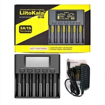 liitokala lii-500s lii-s6 lii-pd4 lii-500 3.7v 1.2v 배터리 충전기 18650 26350 26650 18350 17500 aa aaa, lii-s6 및 어댑터, 나는 플러그