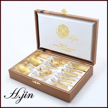 H.jin 백수백복 골드티타늄 수저세트 (부부 숟가락 젓가락) 환갑 칠순 팔순선물 가족 친척모임 기념품 명절답례품, A 스타일