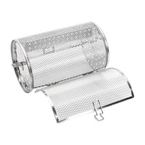 커피 로스팅기 오븐 케이지 스테인레스 스틸 로스팅 커피 콩 bbq 그릴 로스터 에어 프라이어 주방, 12x23cm