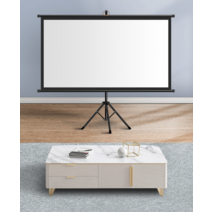 빔프로젝터 빔 스크린 캠핑용 사무용 학원용 이동식, 60인치 4:3