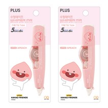 PLUS 플러스 리틀 카카오 프렌즈 수정테이프 본품 2개, 리틀 어피치 (본품 2개)