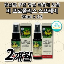 기관지 코 목 잇몸 부었을때 아플때 내려앉음 구강 항균 작용 세균 염증 항산화 작용 건강 에 좋은 항산화제 프리미엄 비 프로폴리스 스프레이 맥스 원액 액상 30ml, 2개