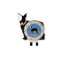 강아지 큐빅 자석 슬림 클립일체 볼마커 80타 50대여자 보기플레이어용 백순이 매너골프 눈에띠는, CB-5(블루)